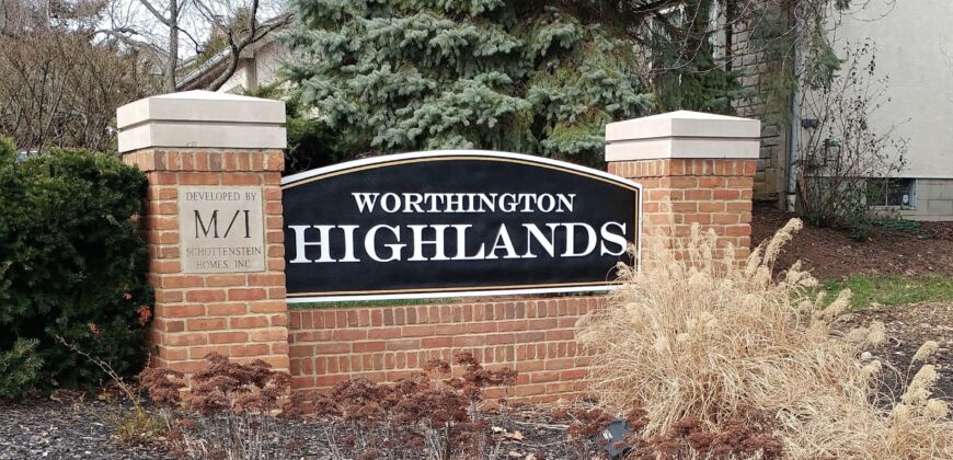 Beautiful Worthington Highlands 4 bedroom, 2.5 bath home