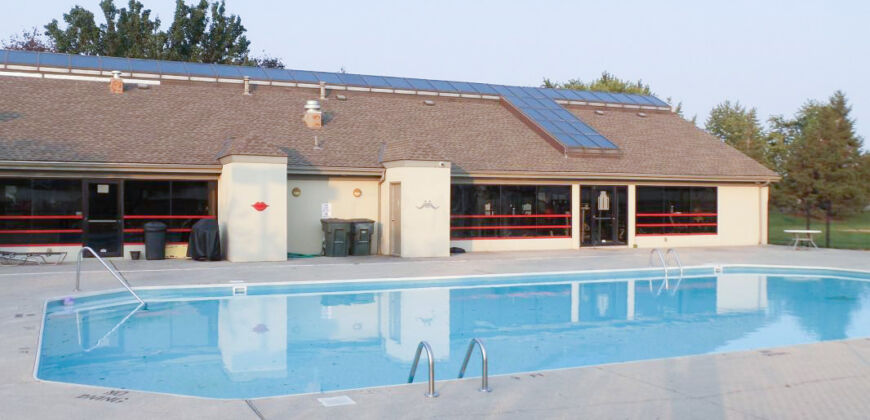 2 bedroom, 2.5 bath condo with community pool and gym